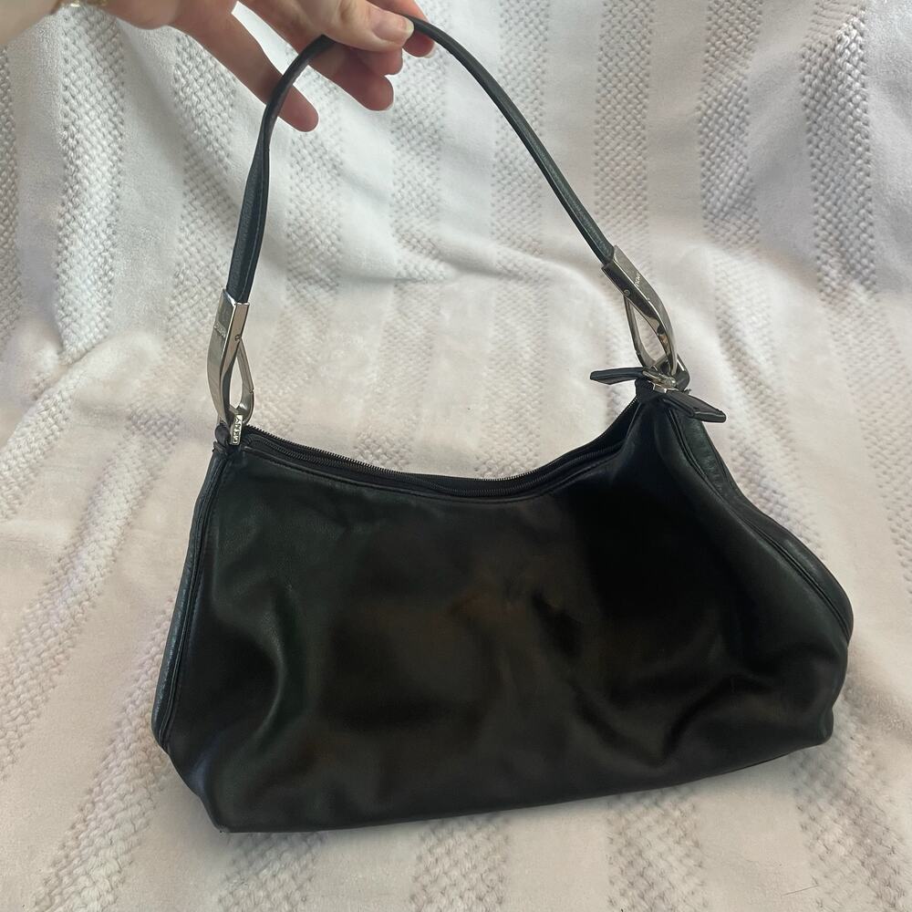 vintage DKNY black shoulder purse bag